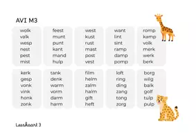Voorbeeld - Leesblaadjes Avi start, M3, E3, M4 en E4 (50 leesblaadjes) - Pagina 2