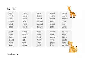 Voorbeeld - Leesblaadjes Avi start, M3, E3, M4 en E4 (50 leesblaadjes) - Pagina 3