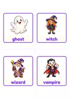 Vorschau - Präsentationen/Tafelbilder - Halloween Englisch Flashcards: Characters - Seite 2