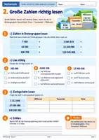 Vorschau - Arbeitsblätter - Große natürliche Zahlen lesen & schreiben – Komplettes Mathe-Heft Klasse 5 mit Lerncheck, Lösungen & Differenzierung - Seite 1