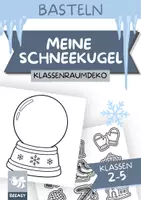 Vorschau - Mal- und Bastelvorlagen - Schneekugeln gestalten – winterliche Bastelvorlage zum Ausmalen, Ausschneiden und Kleben - Deckblatt