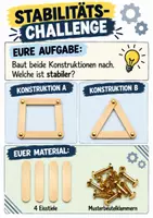 Vorschau - Arbeitsblätter - Das statische Dreieck – Stabilitäts-Challenge | Technikunterricht | Fachwerk & stabile Konstruktionen + Lösungsblätter - Seite 1