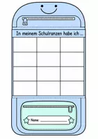 Vorschau - Arbeitsblätter - Mein Schulranzen - Lapbook | DaZ/DaF Wortschatz - Seite 3