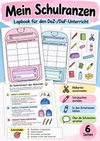 Vorschau - Arbeitsblätter - Mein Schulranzen - Lapbook | DaZ/DaF Wortschatz - Deckblatt
