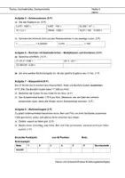 Vorschau - Klassenarbeiten - Mathearbeit 6 Dezimalbrüche, Symmetrie mit Musterlsg - Seite 2