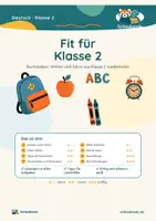 Vorschau - Unterrichtsreihen - Fit für Klasse 2 – Deutsch · Klasse 2 · Übungspack - Deckblatt