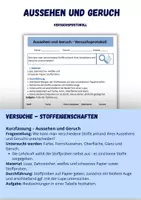 Vorschau - Stundenentwürfe - Aussehen & Geruch von Stoffen - Versuchsprotokoll - Deckblatt