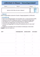 Vorschau - Stundenentwürfe - Lößlichkeit im Wasser - Versuchsprotokoll - Seite 1