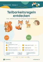 Vorschau - Unterrichtsreihen - Teilbarkeitsregeln entdecken · Klasse 4 · Übungspack · luftige Fassung (mehr Platz zum Schreiben) - Deckblatt