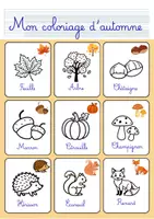 Aperçu - Apprentissages en autonomie - Mon coloriage d'automne - Page de couverture