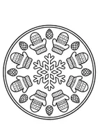 Vorschau - Mal- und Bastelvorlagen - Wintermandalas zum Ausmalen – acht detailreiche Vorlagen mit winterlichen Motiven - Seite 1