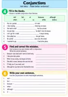 Vorschau - Arbeitsblätter - Conjunctions – Merkblatt & Übungsblätter | Englische Konjunktionen - Seite 3