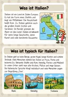 Vorschau - Arbeitsblätter - Italien | Sachkartei rund um Italien 🇮🇹 - Seite 1