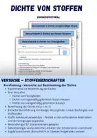 Vorschau - Stundenentwürfe - Dichte von Stoffen - Versuchsprotokoll - Deckblatt