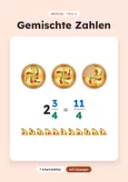 Vorschau - Arbeitsblätter - Gemische Brüche berechnen und umwandeln - Deckblatt