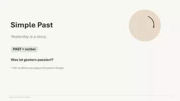 Vorschau - Präsentationen/Tafelbilder - Simple Past – Einführungsfolien | Englisch - Seite 1