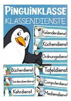 Vorschau - Fördermaterial/Inklusion - Klassendienste Pinguin Pinguinklasse - Deckblatt