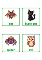 Vorschau - Präsentationen/Tafelbilder - Halloween Englisch Flashcards: Animals & Nature - Seite 2