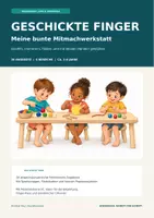Vorschau - Stundenentwürfe - Geschickte Finger – 30 Feinmotorik-Angebote mit Vorlagen für Kita & Vorschule | 3–6 Jahre - Deckblatt