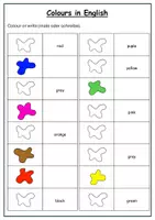 Vorschau - Arbeitsblätter - Farben/ Colours English Arbeitsblatt Klasse 3/4 - Seite 1