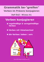 Vorschau - Spiele - Sammlung Verben im Präsens DaF-DaZ Niveau A1 - Deckblatt