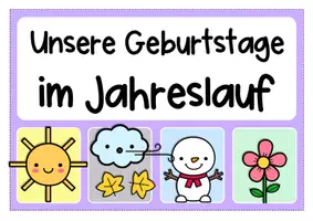 Vorschau - Anderer Materialtyp - Monate, Jahreszeiten, Geburtstage (Geburtstagskalender) - Seite 1