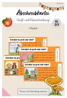 Vorschau - Aufgabenkarten - Abschreibkartei Herbst: Groß- und Kleinschreibung Kl.2/3 - Deckblatt