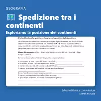 anteprima - Esercizi - 🗺️ Spedizione tra i continenti – Esploriamo la posizione dei continenti (classe quinta) - Pagina di copertina