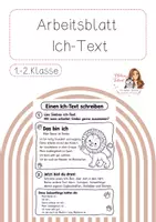 Vorschau - Arbeitsblätter - Ich-Text schreiben Löwenklasse - Deckblatt