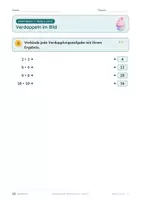 Vorschau - Unterrichtsreihen - Verdoppeln und Halbieren · Klasse 1 · Übungspack · luftige Fassung (mehr Platz zum Schreiben) - Seite 2