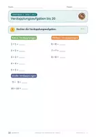 Vorschau - Unterrichtsreihen - Verdoppeln und Halbieren · Klasse 1 · Übungspack · luftige Fassung (mehr Platz zum Schreiben) - Seite 3