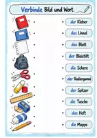 Vorschau - Arbeitsblätter - Meine Schulsachen - Arbeitsblätter - DAZ - A0-A1 - Seite 1