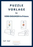 Vorschau - Spiele - Puzzle-Vorlage Verben konjugieren DaF-DaZ Niveau A1 - Deckblatt