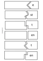Vorschau - Spiele - Puzzle-Vorlage Verben konjugieren DaF-DaZ Niveau A1 - Seite 1