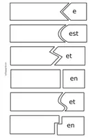 Vorschau - Spiele - Puzzle-Vorlage Verben konjugieren DaF-DaZ Niveau A1 - Seite 2
