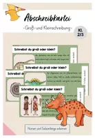 Vorschau - Aufgabenkarten - Abschreibkartei Dinos: Groß- und Kleinschreibung Kl.2/3 - Deckblatt