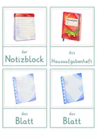 Vorschau - Spiele - Wort- und Bildkarten Schulsachen | 36 Karten mit Artikeln | Wortschatz zum Schulanfang | Kita Vorschule Grundschule DaZ - Seite 2