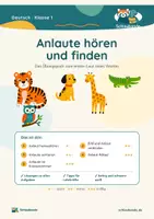 Vorschau - Unterrichtsreihen - Anlaute hören und finden · Klasse 1 · Übungspack - Deckblatt