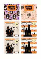 Vorschau - Bildkarten - Schilder für Feriengrüße und Halloween - Seite 3