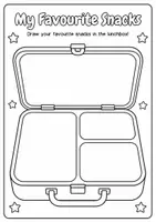 Προεπισκόπηση - Φύλλα εργασίας - Kids’ lunchbox drawing worksheet - Κολατσιό για το σχολείο - Εξώφυλλο