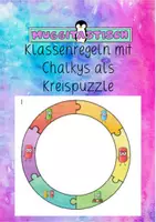 Vorschau - Poster - Klassenregeln Aushang als kreisförmiges Puzzle - Deckblatt