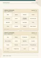 Vista previa - Juegos / Gamificación - Bingo_literario para ESO y Bachillerato con cartones - página 2
