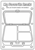 Προεπισκόπηση - Φύλλα εργασίας - Kids’ lunchbox drawing worksheet - Κολατσιό για το σχολείο - Σελίδα 2