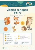 Vorschau - Unterrichtsreihen - Zahlen zerlegen bis 10 · Klasse 1 · Übungspack · luftige Fassung - Deckblatt