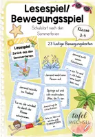 Vorschau - Spiele - Lese-/Bewegungsspiel: Zurück aus den Sommerferien (Kl.3-4) - Deckblatt