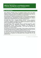 Vorschau - Arbeitsblätter - Wiener Kongress – Europa nach Napoleon - Seite 1