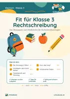 Vorschau - Unterrichtsreihen - Fit für Klasse 3 — Rechtschreibung · Klasse 3 · Übungspack - Deckblatt
