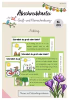 Vorschau - Arbeitsblätter - Abschreibkartei Frühling: Groß- und Kleinschreibung Kl.2/3 - Deckblatt