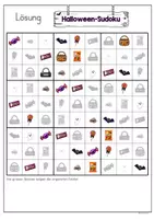 Vorschau - Arbeitsblätter - 🎃 Halloween Sudoku | Bildersudoku & Logikrätsel | Klasse 3–6 👻 - Seite 2