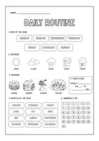 Vista previa - Manualidades / Dibujos para colorear - Daily routines EASY - Portada
